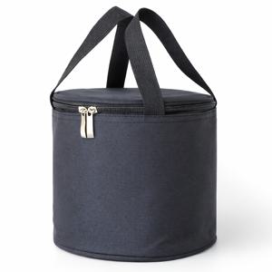 TEMU 1개 원통형 단열 가방, 6L 휴대용 원형 보온 가방, 출퇴근 및 야외 점심 및 간식 핸드백, PEVA 내부 라이너, 5mm 진주 두꺼운, 300D 옥스포드 천 소재 (비식품 접촉)