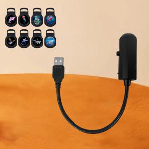 TEMU [8개 휴대용 USB 해양 생물 프로젝션 야간 조명] - 교체 가능한 바다 패턴 슬라이드 (고래, 해파리, 고래, 상어, 거북이) LED 분위기 조명 - 침실, 거실용 로맨틱 LED 야간 조명