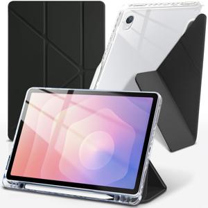TEMU 삼성 탭 S11(11인치) 2025년형 모델 SM-X730/SM-X736B 태블릿용 적합한 케이스, 트라이폴드 스탠드 기능이 있는 스마트 6-in-1 Y자형 스탠드, S펜 거치대 포함, TPU 소재, 자동 웨이크/슬립 백 케이스 커버