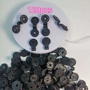 TEMU 【3D】 [3D] 120개 초대형 두꺼운 야외 햇빛 가리개 네트 클립 - 튼튼한 플라스틱 차양 후크, 캠핑 타프, 정원 울타리 및 안뜰 캐노피에 적합, 방풍 클램프로 단단한 설치 보장
