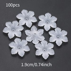 TEMU 19/24mm 100잎 꽃 베이스 무광 화이트 아크릴 DIY 루즈 비즈 팔찌 목걸이 귀걸이 폰참 만들기, 생일 선물, 크리스마스, 부활절, 가방참, 베스트 프렌드 테마 파티, 달콤한 스타일 창의적인 선물 액세서리 소재