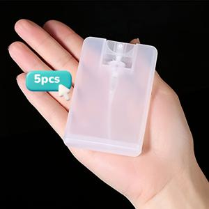 TEMU 5/10개입 20ml 투명 플라스틱 향수 스프레이 병 리필 가능 향수 스프레이 병 카드형 미세 미스트 빈 용기 보습 워터 박스 메이크업 스프레이 워터용
