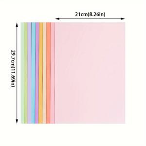 TEMU A4 마카롱 색종이 10색 혼합 30매 (29.7cm * ), 두꺼운 미술 드로잉 용지, 핸드메이드 낙서 종이, 배경 장식, 축하 카드 및 명함, 다이어리용지, 사진 배경지로 사용 가능