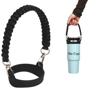 TEMU GUULONE 헤비듀티 파라코드 물병 손잡이 스트랩, 8-40oz 병용, 조절식 생존용 스트랩, 캠핑, 헬스장, 비상 대비용, 물병 휴대용 아웃도어 액세서리