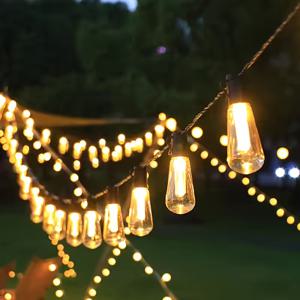 TEMU 2026 야광 태양광 롱 볼 조명 스트링, 다양한 크기, 4.7M-10LED, 7.7M-20LED, 10.7M-30LED, 8가지 모드/야외 분위기 조명, 캠핑 텐트 조명, PET 재질, 캠핑, 가정, 정원, 축제 크리스마스 및 파티 장식에 적합