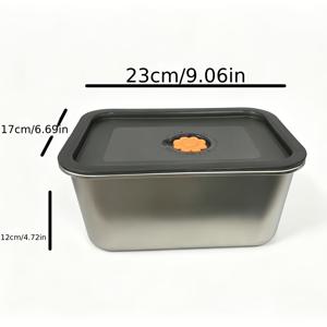 TEMU 스테인리스 스틸 식품 보관 용기, 밀폐 및 누수 방지 뚜껑 포함, 재사용 가능한 식사 준비 도시락, 냉동 가능, 남은 음식, 과일 및 간식 보관에 적합