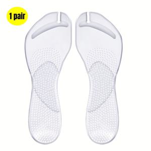 TEMU 아치 서포트 셀프 접착식 클립형 깔창 1쌍, 충격 흡수 소프트 솔 및 미끄럼 방지 아치 7점식 패드 포함, 샌들, 슬리퍼, 클립온 샌들용