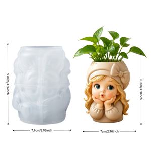 TEMU DIY 화분, 다육이 선인장 화분, 캔들 홀더 및 석고 공예용 재사용 가능한 레진 실리콘 몰드 - 고온 내성 탈형, 레진 주조용 비정형 도예 몰드, 왁스 컵, 선물용