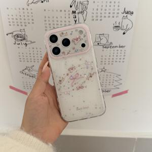 TEMU 한국 스타일 글리터 스월 포니 휴대폰 케이스, Apple 아이폰 17 Pro Max 케이스 / 아이폰 16 Pro Max 케이스 / 아이폰 15 Pro Max 케이스 / 14 Pro 케이스 / 아이폰 13 케이스와 호환 / 패셔너블한 여성용 휴대폰 케이스 / 휴대폰 케이스