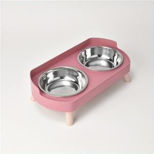 TEMU 2-in-1 고양이 밥통 & 물통 - 스테인리스 스틸 미끄럼 방지 듀얼 볼, 귀여운 고양이 디자인의 간편한 청소 애완 동물 밥 & 물통, 건강한 고양이 식단을 위한 다양한 색상, 고양이 밥통 및 물통, 재미있는 디자인, 내구성 플라스틱, 고양이접시, 강아지 도자기 밥그릇, 강아지 물그릇