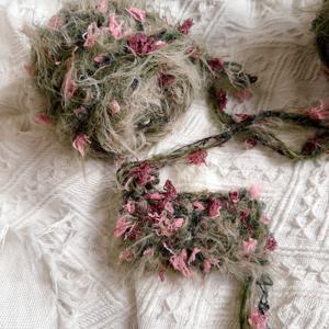 TEMU DIY 특수 수제 핸드블렌딩 원사, 빈티지 다크 그린 시리즈, DIY 가방, 모자, 저널용, 니트용, 50g