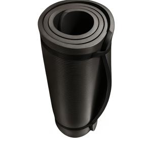 TEMU 특대형 남성용 두꺼운 운동 매트 | 200cm/78.74인치 블랙 요가 매트, 10mm 두께, 방음 및 충격 흡수, NBR 소재, 가정 및 헬스장 운동용