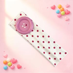 TEMU 여성용 폴카 도트 단색 단추 장식 와이드 헤어밴드, 세안용, 메이크업용, 요가용 헤어 타이로 활용하는 패셔너블한 신축성 있는 미끄럼 방지 헤어밴드