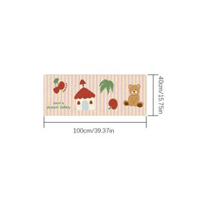 TEMU 인조 캐시미어 1000g + 10mm 도파민 거실 러그, INS 스타일 소녀스러운 침실 침대 옆 플러시 러그, 체리 하우스 리틀 베어 패턴 디자인 러그, 귀여운 만화 옷방 라운지 러그, 독서 공간 미끄럼 방지 바닥 매트