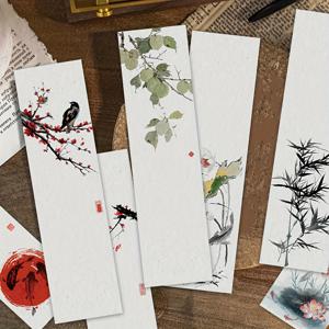 TEMU 30개 중국 스타일 잉크 그림 책갈피, 높은 미적 감각의 정교한 독서 페이지 라벨, 저널 노트북 장식 마커, 개인 맞춤형 창의적인 카드 종이 책갈피