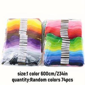 TEMU 48/74색 0.5mm 중국식 매듭 로프 - 핸드메이드 팔찌 짜기, 주얼리 공예 및 DIY 아트 프로젝트용 비탄력적 랜덤 혼합 색상 팩, 정교한 매듭 기술, 창의적인 프로젝트, 실, 미세한 실, 크리에이티브