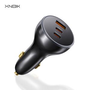 TEMU 160W USB C 차량용 충전기 (PD 100W 디지털 디스플레이 케이블 포함), 3포트 (USB-C 2개, USB-A 1개) 차량용 휴대폰 충전 어댑터, 아이폰 15/14/13Pro, 삼성 S25/S24/S23, 아이패드, 맥북 프로 등에 적합한 초고속 충전 차량용 휴대폰 충전 어댑터