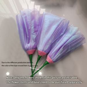 TEMU 3개 대형 인조 꽃/꽃대 받침대 4pcs 세트 - 우아한 보라색, 흰색, 분홍색, 빨간색, 복숭아색 및 플로럴 부케, 사실적인 꽃잎 질감, 튼튼한 원단, 결혼식, 발렌타인데이, 어버이날, 크리스마스, 웨딩 장식에 적합