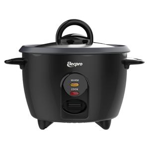 Elecpro 논스틱 미니 밥솥 3컵 (미작쌀) 1.5L 용량, 찜기 바구니 포함, 식품 등급 분리형 논스틱 내솥, 자동 보온 기능, 공간 절약형 디자인, 수프, 통곡물, 오트밀 죽 조리에 적합