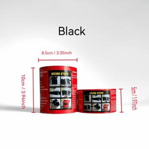 TEMU 400% 브랜드 신제품 업그레이드, 강력한 누수 방지 테이프 - 최고급, 실내, 실외, 가정, RV, 지붕, 파이프라인 및 수영장에 적합 - 블랙/화이트/투명 옵션, 밀봉 및 누수 수리용 슈퍼 테이프 2롤