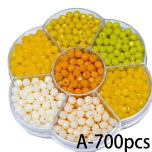 TEMU 4mm/700개 박스형 DIY 루즈 비즈, 목걸이, 팔찌, 귀걸이, 휴대폰 가방 고리 및 기타 수공예 액세서리용 주얼리 제작 용품