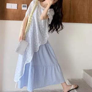 TEMU 2026 봄 여름 가을 한국 신상 패션 외국 스타일 자외선 차단 블라우스 투피스 기품 있는 활용도 높은 원피스