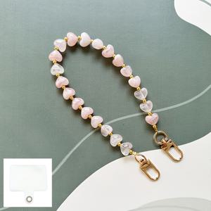 TEMU 정교하고 우아하며 미니멀한 하트 모양 아크릴 구슬 휴대폰 고리 1개, 6가지 색상 제공. 가방 액세서리 및 엄마, , 파트너를 위한 선물 - 신학기 또는 졸업 시즌에 완벽