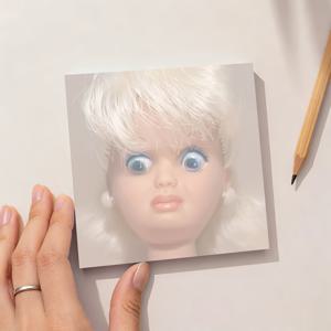 TEMU 웃기고 역겨운 얼굴 인형 메모패드, 풍자적인 오피스 유머, 공감할 수 있는 직장 분위기 감성 문구류, 창의적인 책상 장식 1개, 직장 동료 선물 아이디어, 독특한 메시지 패드