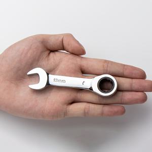 TEMU 6-19mm 단조 래칫 렌치 1개, 미니 콤비 스파너, 오픈엔드 및 박스엔드 렌치