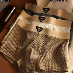TEMU 남성용 복서 브리프 3개 세트 - 부드러운 속옷, 일상복 및 정장용 - 남성용 밸류 팩, 편안한 속옷, 심플한 속옷, 중간 신축성 의류, 데일리 필수품, 클래식 속옷, 가벼운 속옷, 멀티팩 속옷, 캐주얼 착용자