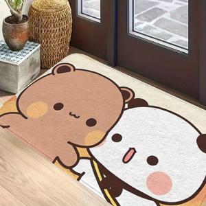 TEMU 부부와 두두가 함께하는 사랑스러운 곰돌이 테마의 도어매트입니다. 부모와 아이를 상징하는 판다 디자인되었으며, 야간에 사용하기에 적합합니다. 이 플란넬 매트는 세탁기에서 세탁이 가능하며, 침실, 주방에 이상적입니다.