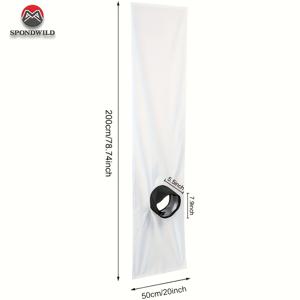 TEMU 1개 200cm(78인치) 휴대용 에어컨 창문 밀봉 스트립 조절식 고정 테이프 범용 이동식 에어컨 창문 키트