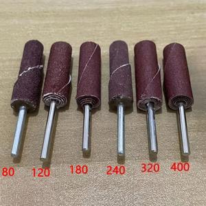 6개 세트 3mm 손잡이 사포 롤, 손잡이 포함 원통형 연삭봉, 사포봉, 플랩 디스크 포함, 전동 공구 및 금속 연삭 공구용, 녹 제거 작업용