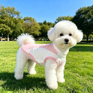 TEMU 반려동물 옷, 편안한 아이스 실키 섬유 쿨링 원단 + 하트 메쉬 소형견 및 고양이 옷, 여름용 통기성 쿨링, 소형견부터 중형견까지, 고양이, 포메라니안, 테디 강아지, 치와와용, 조끼, 반려동물 의류|아이스조끼
