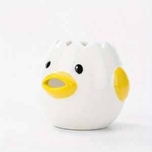 TEMU 세라믹 계란 분리기 - 베이킹용 창의적인 노른자 & 흰자 필터, 주방 가제트