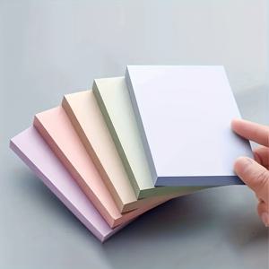 TEMU 4가지 색상의 컬러 포스트잇 500매, 학생용 메모지, 휴대용 메모패드, 학교 및 사무실용 자체 접착식 노트북용 메모지