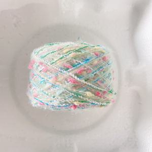50G 드림시티 면사 핸드나이트 얀 1개입, 컬러풀 빈 직조 얀, 화려한 핸드나이트 멀티 스트랜드 얀, 헤어 클립, 스카프, 핸드북 제작 및 기타 재료 얀 제작에 적합, 드림시티 걸 핸드나이트 얀 볼