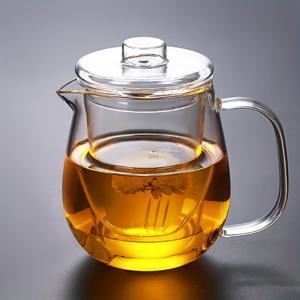 TEMU 1개, 600ml, 필터와 뚜껑이 있는 유리 찻잔, 차 우려내기 컵, 투명 유리, 유리컵, 꽃차와 잎차 모두 사용 가능, 주둥이 포함, 세트 구성