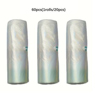 60개 일회용 드로스트링 변기 봉투 - 위생적이고 휴대 가능, 야외 여행, 욕실, 침실, 애완동물 사용에 적합, 간편한 추출 및 빠른 청소, 야외 변기 필수품
