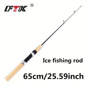 TEMU FTK 55Cm/65Cm/75Cm 겨울 아이스 낚싯대 텔레스코픽 낚싯대, 휴대용으로 간편