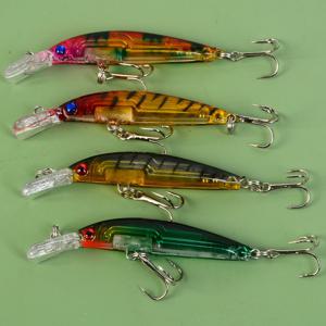 TEMU 4개입 싱킹 민노우 바이오닉 루어, 파이크마우스 배스용 소프트 베이트, 담수 및 해수용 장거리 캐스팅