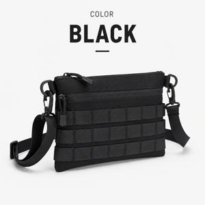 TEMU 태커널 스타일 MOLLE 웨빙 크로스바디 백, 휴대용 스몰 스퀘어 백 남성용 아웃도어 출퇴근 숄더백, 경량 택티컬 파우치