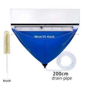 TEMU 에어컨 청소 커버 2/8개 세트, 90cm/35.4인치 에어컨 수滴防止용 수滴받침백, 여름 필수품, 재사용 가능한 도구