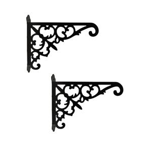 TEMU 블랙 연철 덩굴 고리 2개, 화분바구니, 새 모이통, 화분, 풍경종, 실내/실외 크리스마스 장식용, 포함된 나사로 간편한 설치 - 스타일리시한 실내/실외용 화분걸이