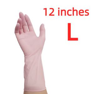 TEMU 26개 핑크 니트릴 장갑, 길이 12인치, 미끄럼 방지 도트 손가락 팁, 터치스크린 호환, 파우더 프리, 왼손/오른손 모두 사용 가능, 주방 청소, 욕실 청소 및 가정 청소 필수품