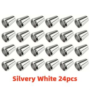 24개 또는 36개 트럼펫 모양 코드 엔드 액세서리, 금속 조절 버클 포함, 4mm 구멍 직경, 스웨트팬츠, 후드티, DIY 의류 액세서리에 적합 | 내구성 있고 설치가 쉬운 코드 조절기, DIY 코드 아트 장식 버튼, 재봉 액세서리, 금속 스프링 버클, DIY 코드 엔드 액세서리