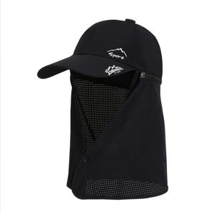 2개입 신상 속건성 햇빛 가리개 모자 1개 모자와 1개 숄 넥 프로텍터 세트 남성 여름 야외 낚시 숄 다용도 어부 모자 여성 탈착식 멀티 웨어 패션 산 모양 프린트