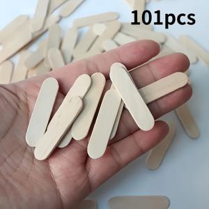 101개 (4Cm/1.57In X 1Cm/0.39In) 나무 공예 막대 - 미술, 왁싱, 수제 프로젝트 재료로 적합