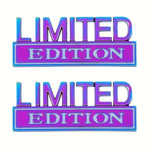 TEMU 2개 세트 패셔너블 그라데이션 퍼플 한정판 3D 메탈 자동차 엠블럼, 장식용 아이템. 차량, 트럭, SUV 후면 장식에 적합