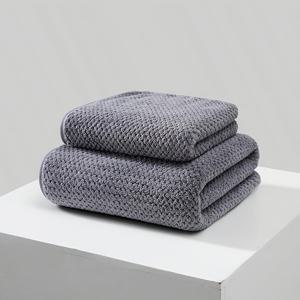 TEMU 인스 스타일 파인애플 그리드 마이크로화이버 목욕 타월 2개 세트, 엑스트라 두꺼운 스포츠 타월, 빠른 건조 호텔 및 B&B 전용 타월, 체육관용 흡수성 빠른 건조 타월, 부드러운 욕실 가정용 타월